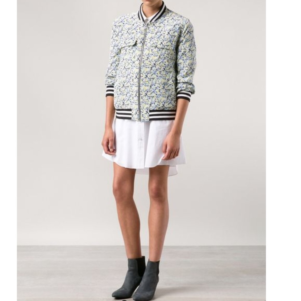 Equipment Floral Silk Bomber Jacket